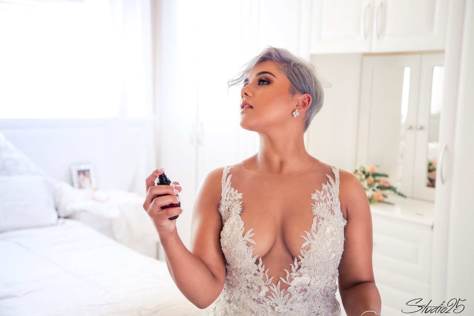 Bride getting ready