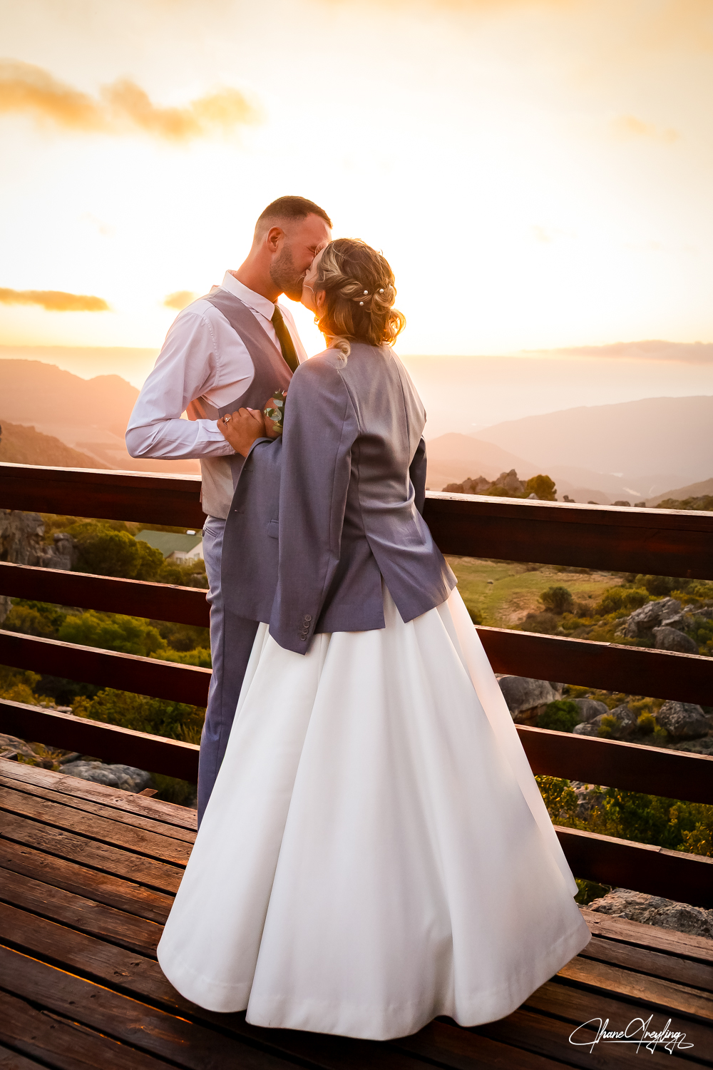 Celeste and Zein mountain sunset